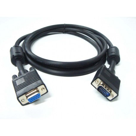 Câbles VGA en ferrite core Mâle/Femelle Double Blindage 5 m - Noir