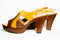Coin de gloire- Chaussure- talon- marron et jaune- pointure 40-41- femme