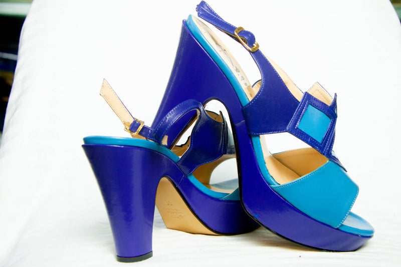 Coin de gloire- Chaussure talon- Bleu- Pointure 40-41- femme