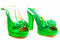 Coin de  gloire- Ensemble sac et Chaussure talon vert- Pointure 40- 41- Femme