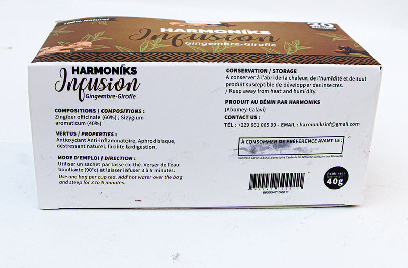 HARMONIKS : Gingembre -  girofle 20 sachets infusette